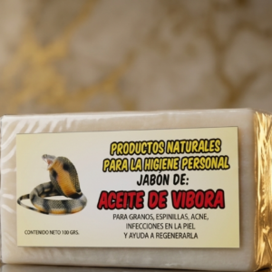 jabón artesanal de aceite de víbora